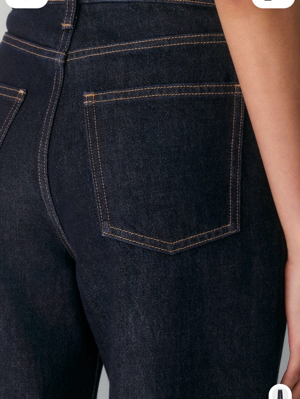NWT Denim Forum Cleo Relaxed Hi Rise Wide Jean Dark Blue Denim Size 25